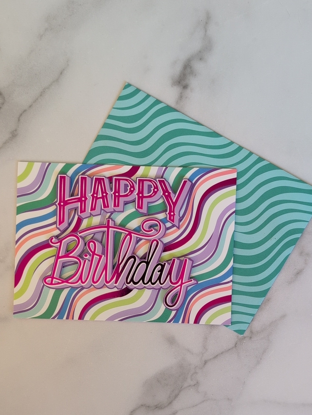 Happy Birthday Multicolor Greeting Card